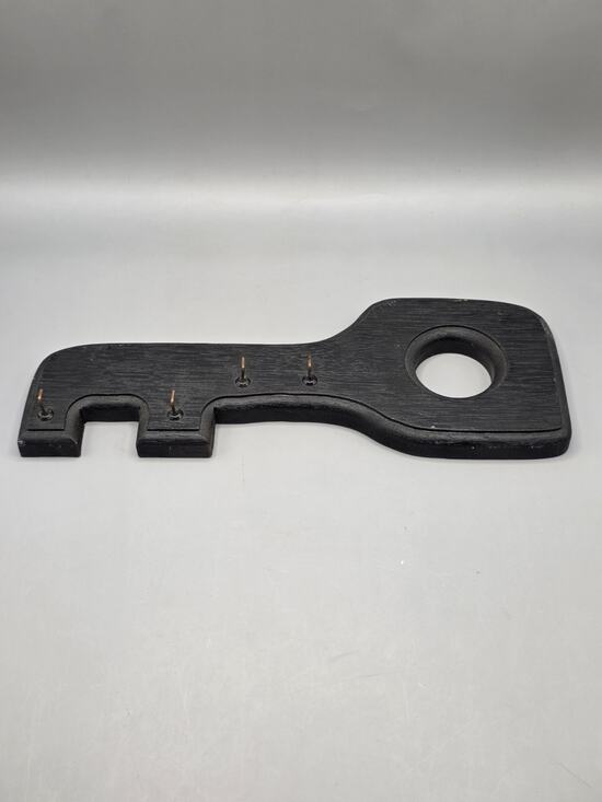 Wooden Other - Vintage Wooden Skeleton Key Wall Hanging Key Holder Rack 4 Hooks Black Wood...